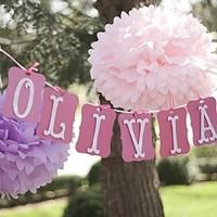 14 inch Paper Flower Party Decorations - Set of 4 (More Colors)
