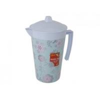 1.4ltr Pink Flower Round Drinks Jug With Lid