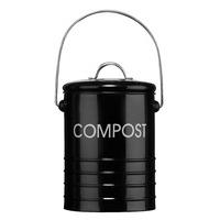 14.5cm x 18cm Black Compost Bin