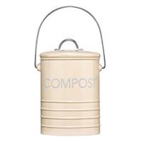 14.5cm x 18cm Cream Compost Bin