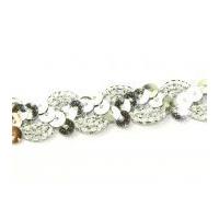 14mm ric rac sequin braid trimming silver