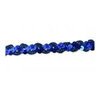 14mm Ric Rac & Sequin Braid Trimming Blue