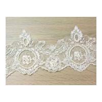 14.5cm Sienna Embroidered & Beaded Cappuccino Couture Bridal Lace Trimming Gold