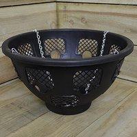 14 easy bloom black plastic hanging basket for outdoors garden