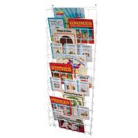 14 shelves vertical wall mounted book racks 435 x 1165 x 7cm