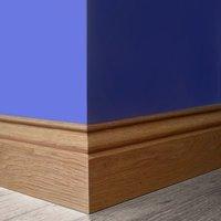 146x18mm: Ogee Profile Oak Veneer Skirting on a timber Core