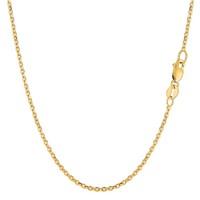 14k Yellow Gold Cable Link Chain Necklace, 1.5mm