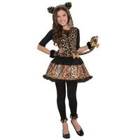 14-16 Years - Leopard Costume Sassy Spots Fancy Dress Girls Teens Costume Witches Monster Cat Halloween Kitty Kitten Jungle Safari Party theme
