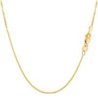 14k Yellow Gold Gourmette Chain Necklace, 1.0mm