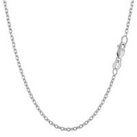 14k white gold cable link chain necklace 19mm