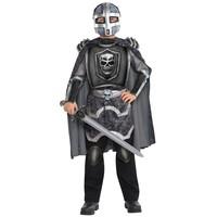 14-16 Years - Boys Terror Knight Halloween Ghost Dark Skull Warrior Viking Medieval Scary Helmet Chest Plate Outfit Fancy Dress Costume