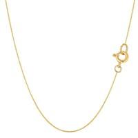 14k yellow gold classic mirror box chain necklace 045mm