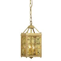 1444+GL4134 Medusa 4 Light Lantern With Amber Glass