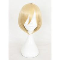 14Inches Short Light Golden Yuri on Ice Yuri Ripley Wig Synthetic Anime Cosplay Wig CS-317B