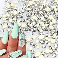 1400pcspack clear crystal rhinestones nail art tips sticker new 2017 g ...