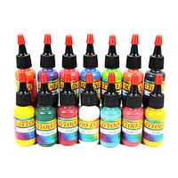 14 Color Tattoo Ink Set 1415ml