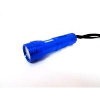 14 led blue aluminium torch