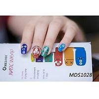 14pcs cartoon warm color nail art stickers mds1028