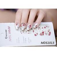 14PCS Cartoon Warm Color Nail Art Stickers MDS1013