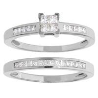 14ct white gold princess cut diamond bridal set skr4766 50 p