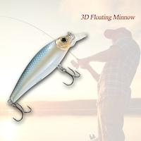 15cm59 3d floating abs minnow fishing lures bait hooks