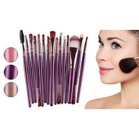 15-Piece Professional Make-Up Brush Set - 3 Colours