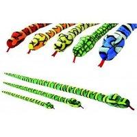 150cm 5ft Soft Toy Snake - 6 Assorted Cuddly Plush Designs, 1 Sent Out At