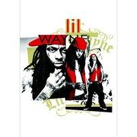 150 x 105mm Lil Wayne Red Cap Montage Postcard