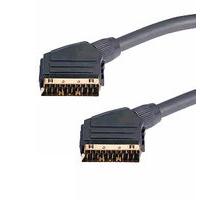 1.5m Scart Cable Gold Plated Fully Shielded Mini Coax 21 Pin Fully Wired