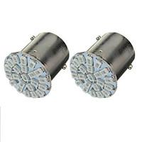 1.5w White Red Yellow DC12V 1156 1157 P21W 22SMD 1206 Bake Lamps Turn Signals Lights BA15S 2PCS