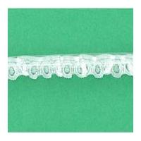 15mm frilled gathered nylon lace trimming cream