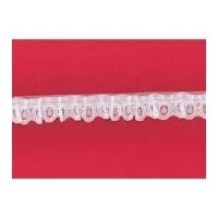 15mm Frilled Gathered Nylon Lace Trimming White