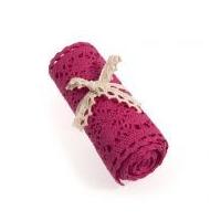 15cm Cotton Lace Fabric Roll 2m Pink