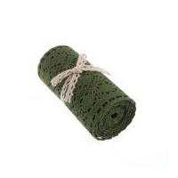 15cm Cotton Lace Fabric Roll 2m Green