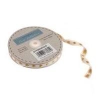 15mm lurex heart ribbon gold