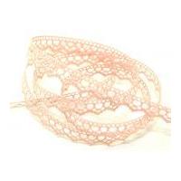 15mm Delicate Edging Lace Trimming Dusty Rose Pink