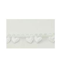 15mm love story garland ribbon white