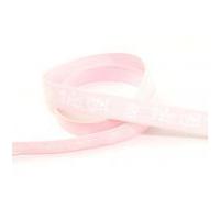 15mm Baby Printed Cotton Ribbon Tape Pink