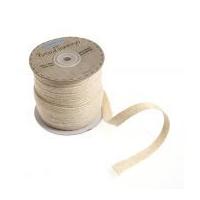 15mm Christmas Jute Shoelace Ribbon Cream