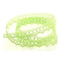 15mm Delicate Edging Lace Trimming Apple Green