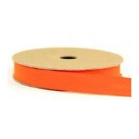 15mm Cotton Natural Rustic Look Ribbon Orange