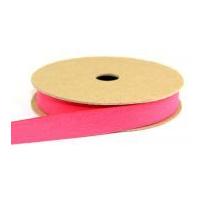 15mm Cotton Natural Rustic Look Ribbon Pink