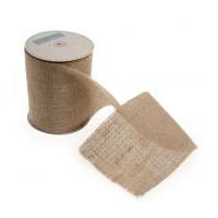 15.2cm Extra Wide Rustic Hessian Ribbon Natural