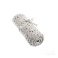15cm Cotton Lace Fabric Roll 2m White