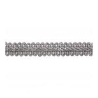 15mm Essential Trimmings Gimped Braid Trimming Silver