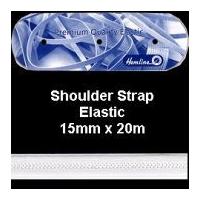 15mm Hemline Shoulder Strap Elastic White