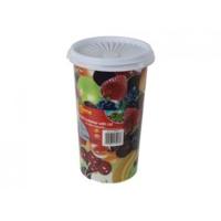 15ltr fruit design tall plastic pot with lid