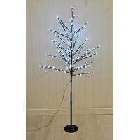 150cm White Cherry Blossom 150 LED Light Tree (Mains) by Snowtime