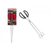 15 steel barbeque tongs with black handles