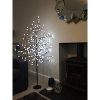 152cm white berry light tree 200 led mains by kingfisher